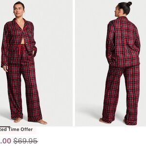 Victoria's Secret Signature Flannel Pajama Set